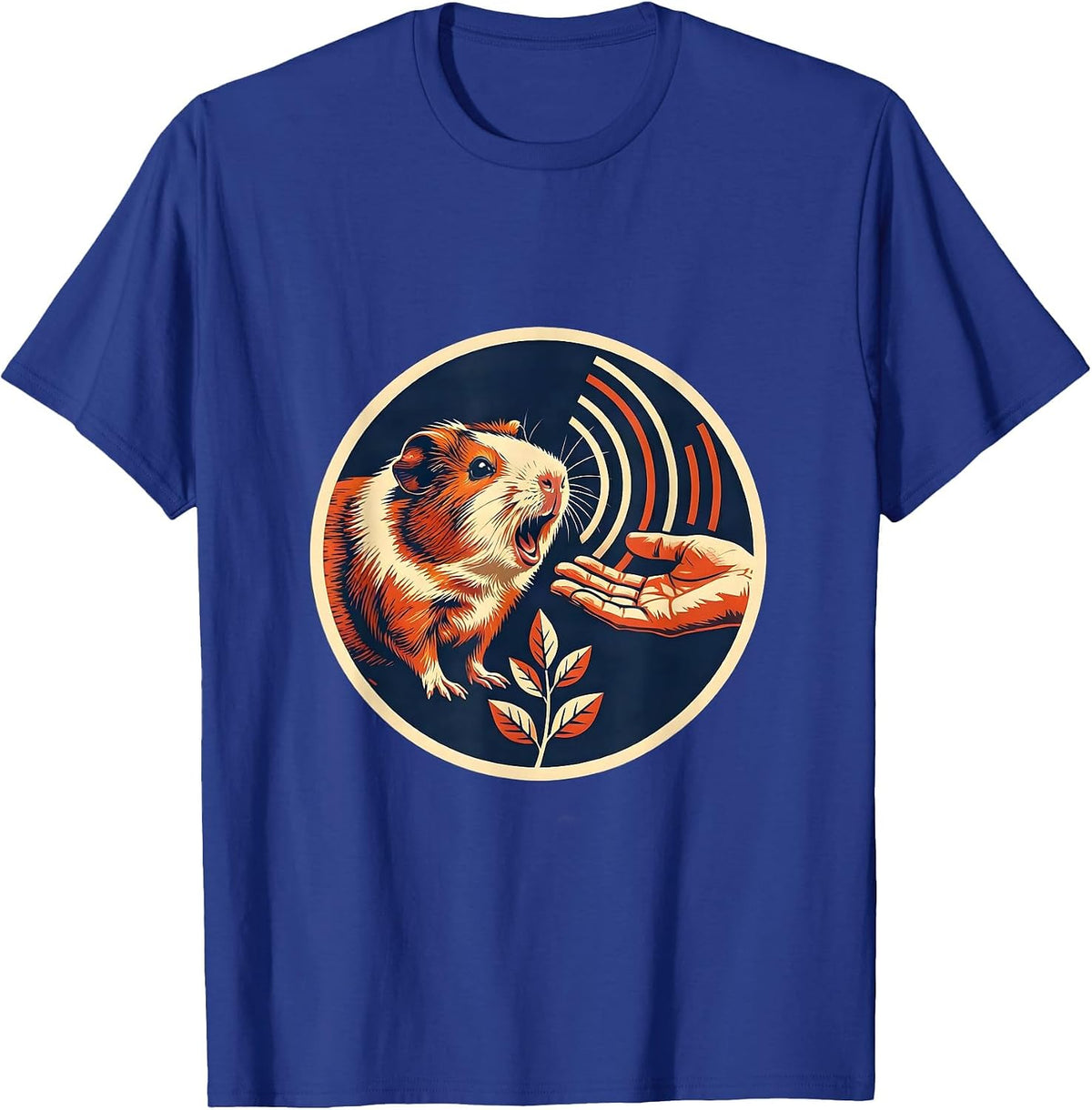 Sealed Guinea Pig Badge Pet Lover Humor T-Shirt - Royal Blue