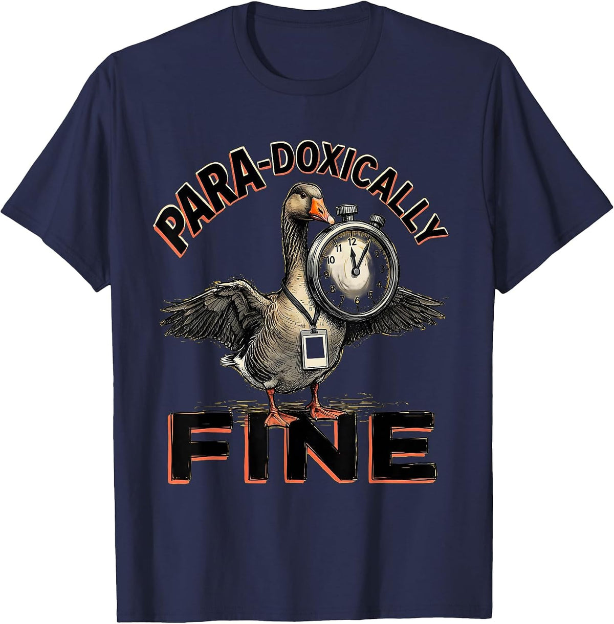 Para-Doxically Fine Funny Paraprofessional SPED Teacher T-Shirt - Navy Blue