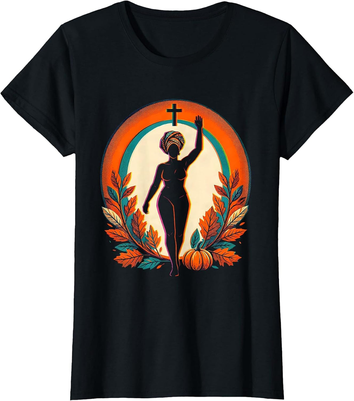 Women's Confident Black Woman Risograph Birthday Month Pride T-Shirt - Black