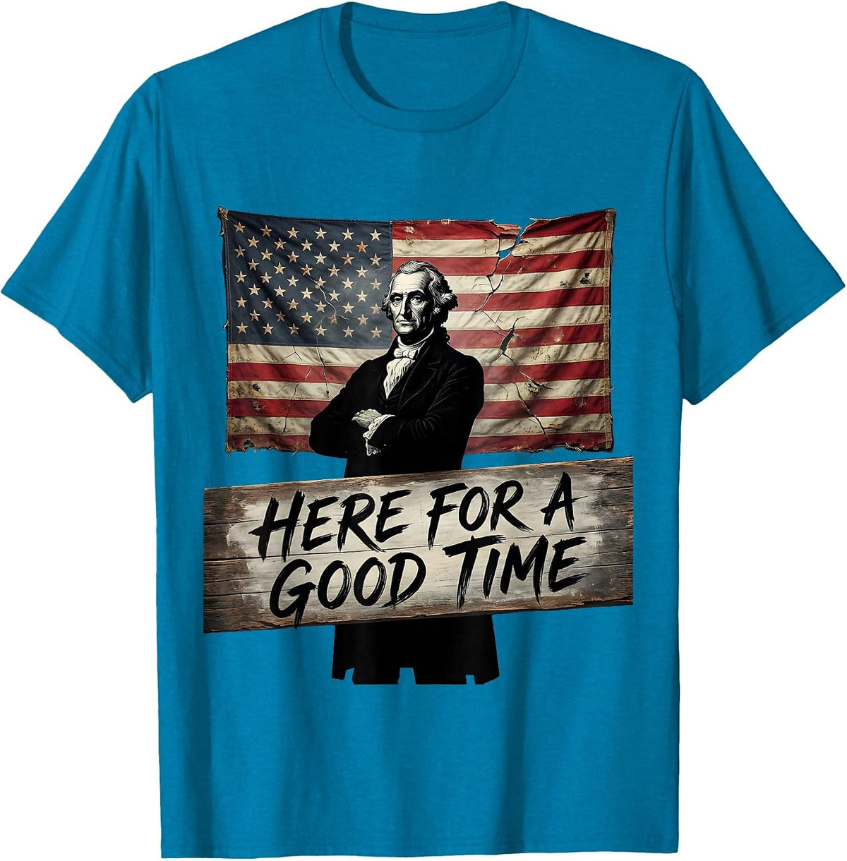 Here For A Good Time Substitute Teacher Design T-Shirt - Sapphire Blue