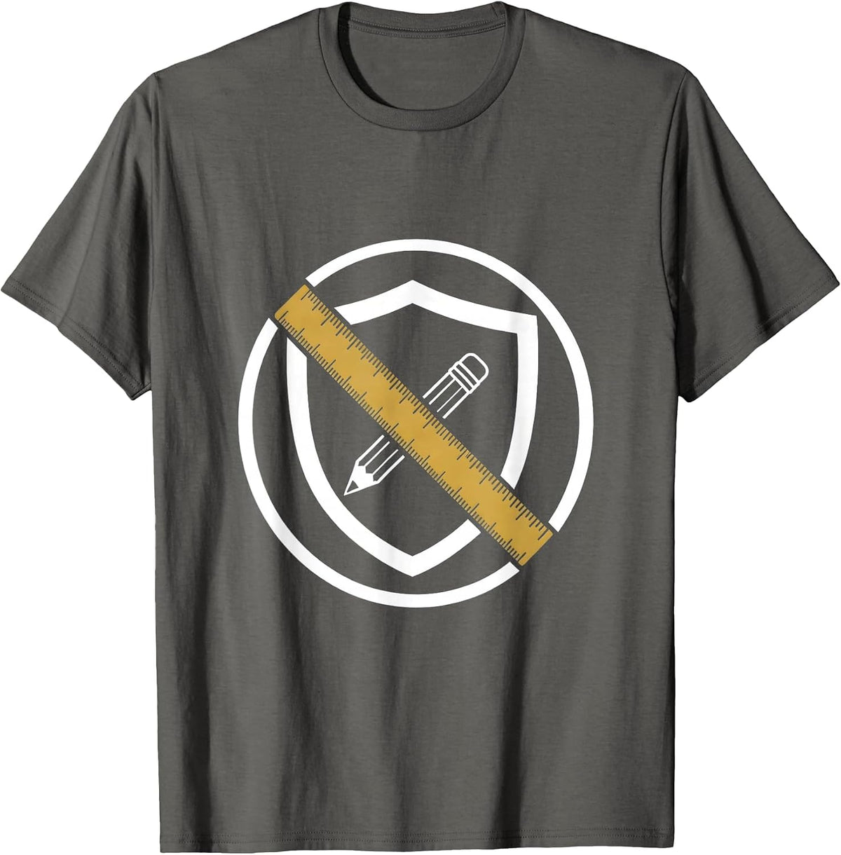 Paraprofessional Superhero Shield Graphic T-Shirt - Asphalt Grey