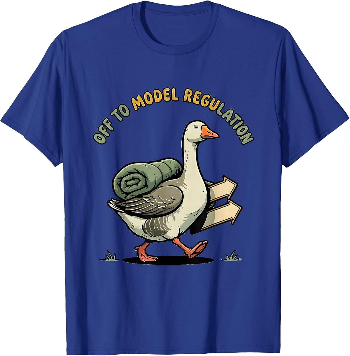 Off To Model Regulation Funny Mental Health Therapist Silly T-Shirt - Royal Blue