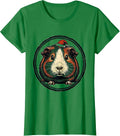 Women's Sealed Guinea Pig Badge Funny Pet Lover Christmas T-Shirt - Kelly Green