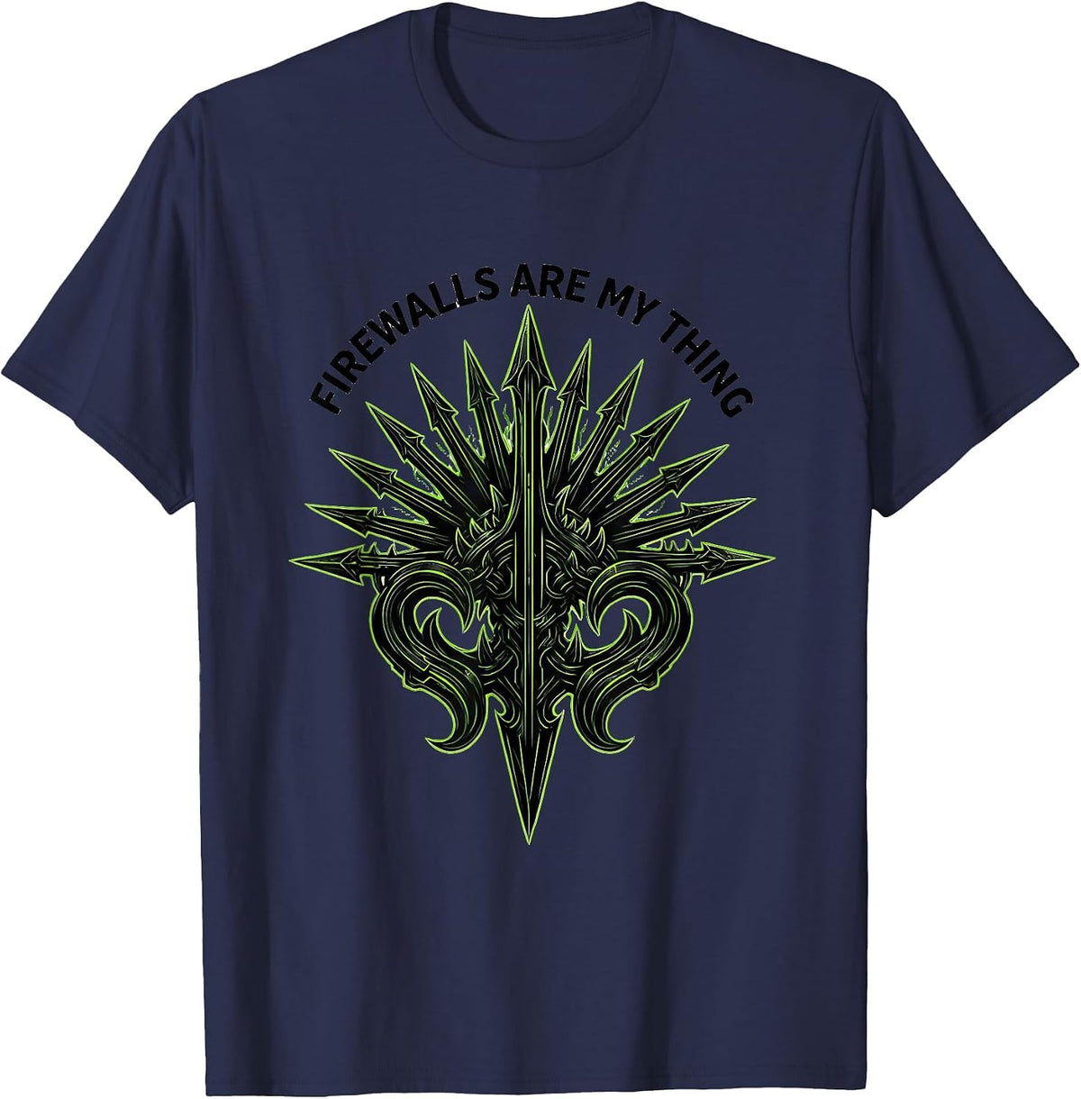 Men's Firewalls Are My Thing Cybersecurity Design T-Shirt - Navy Blue