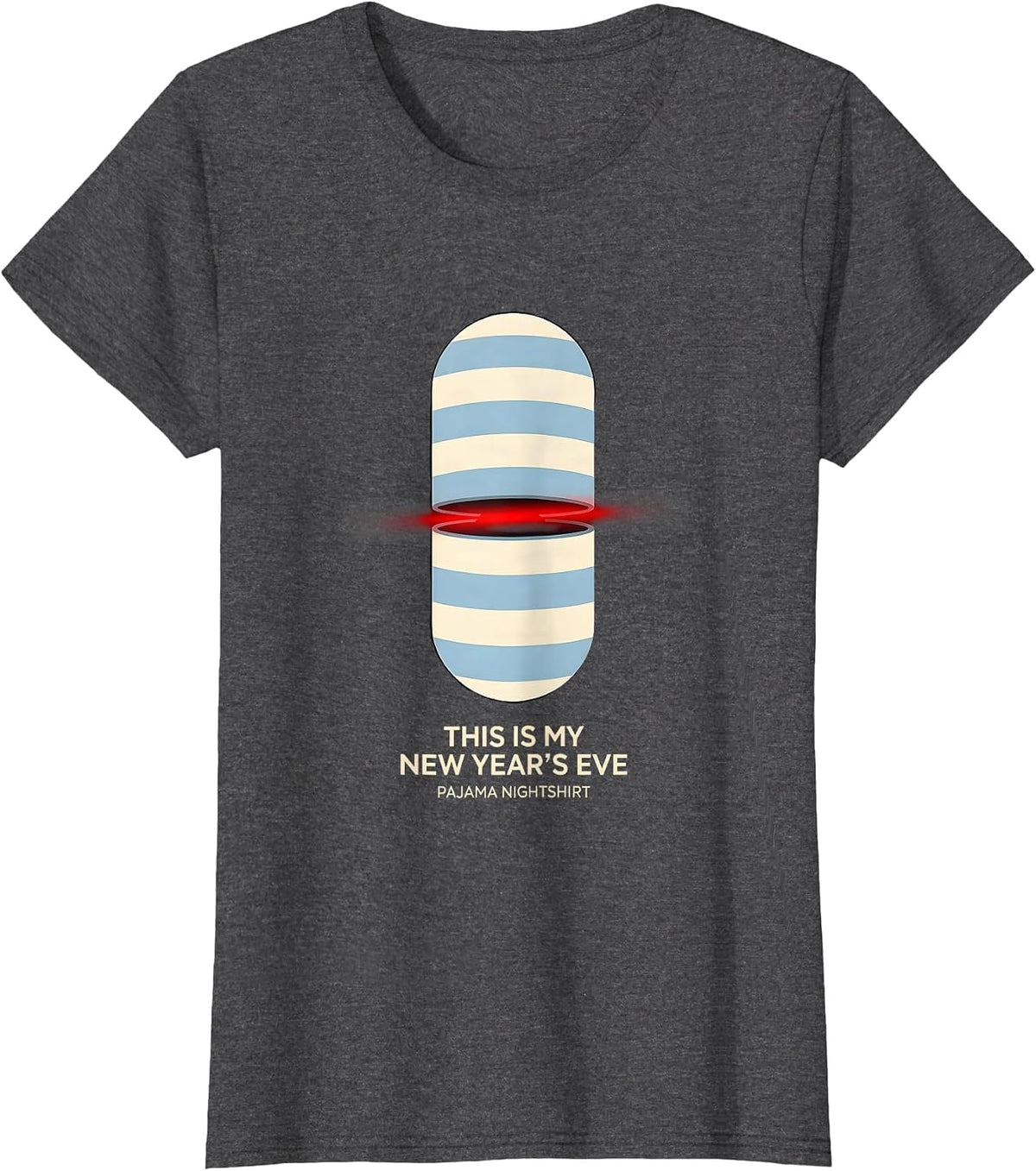 Women's This Is My New Year's Eve Pajama Nightshirt Funny T-Shirt - Dark Heather Grey