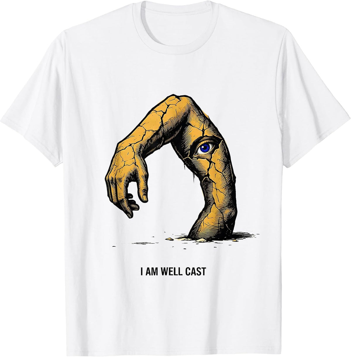 Men's I Am Well Cast Funny Literary Quote Dramatic Humor Theater T-Shirt - White