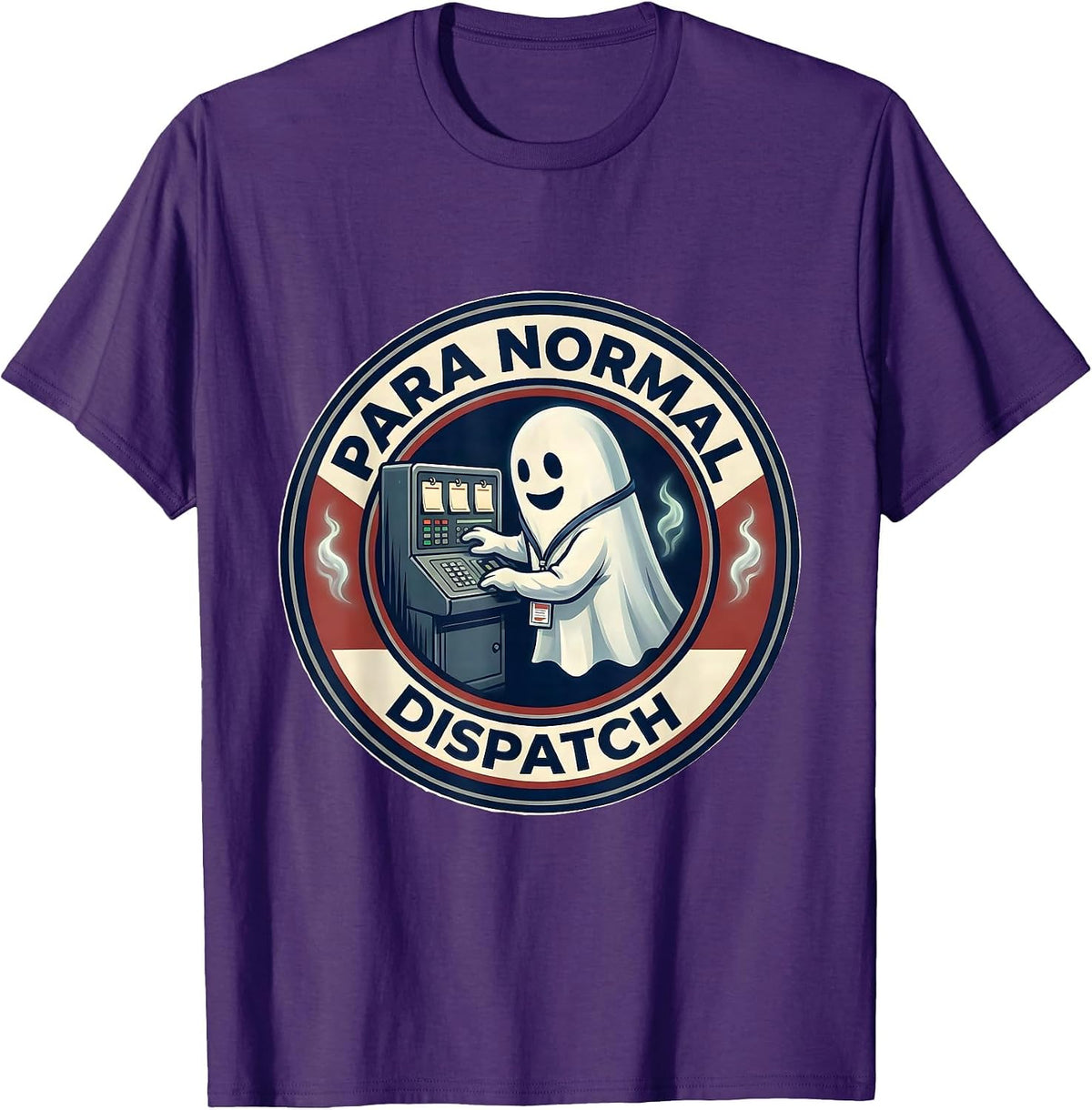 Para Normal Dispatch Funny Ghost Paraprofessional Halloween T-Shirt - Purple