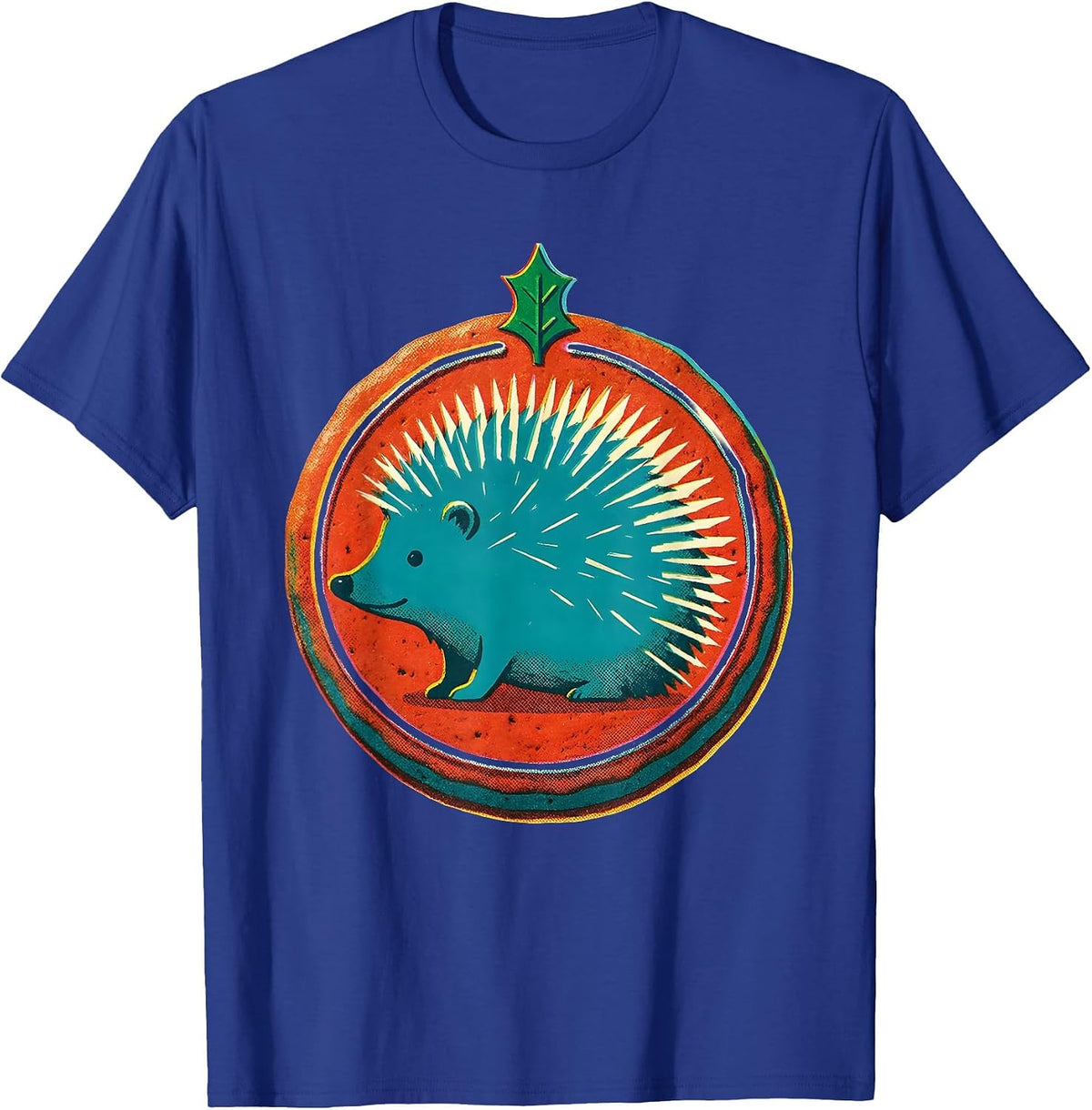 Men's Sealed Hedgehog Gingerbread Cute Animal Lover Christmas T-Shirt - Royal Blue