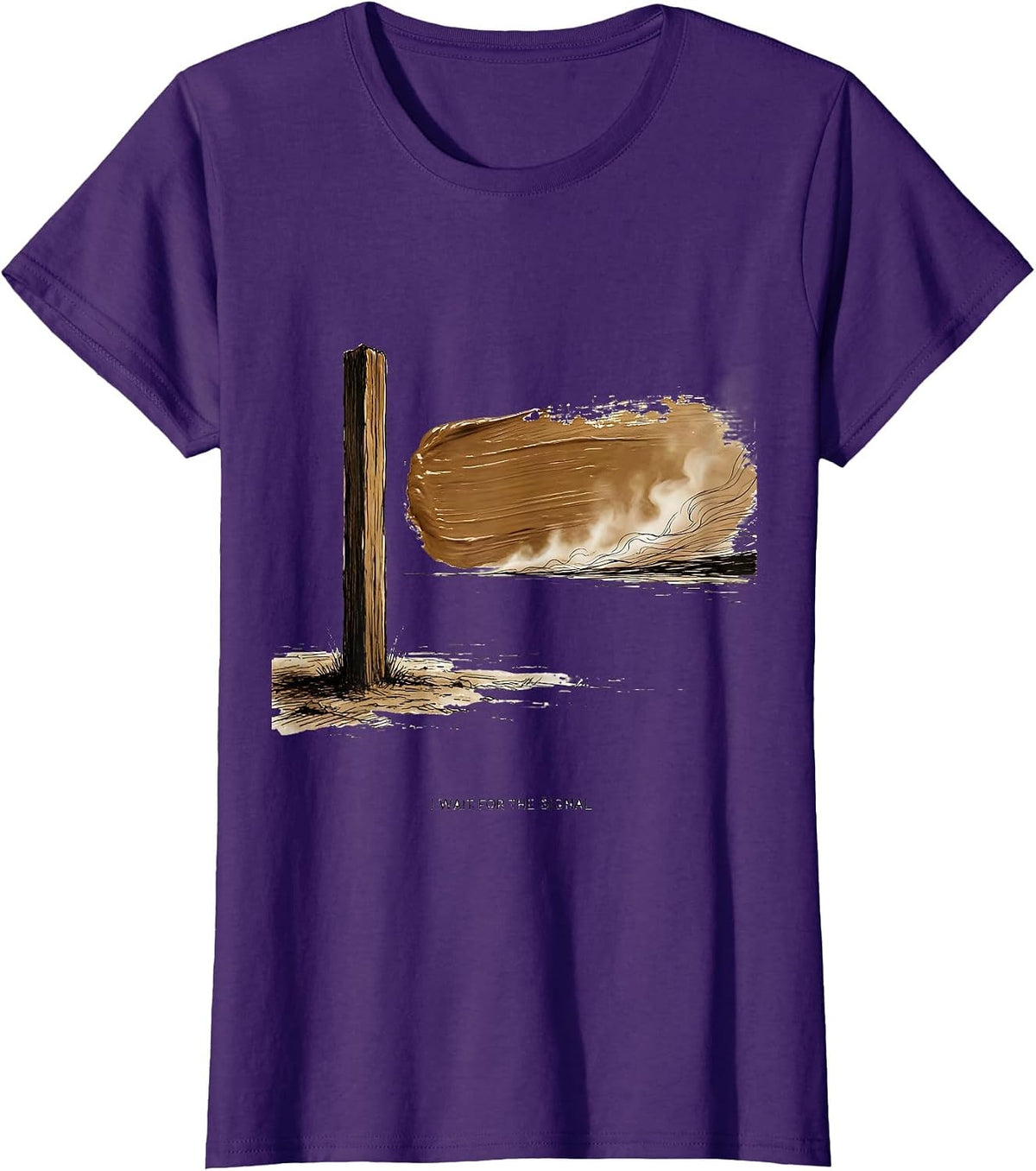 I Wait For The Signal Big Boy 4014 Train Vintage Steam T-Shirt - Purple