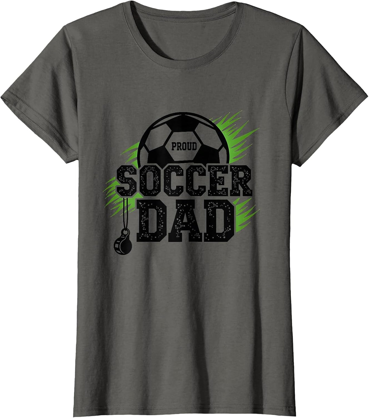 Mademark Dad Life & Fatherhood T-Shirt - Asphalt Grey-proud Soccer Dad Whistle Sports Fan Sideline Champion