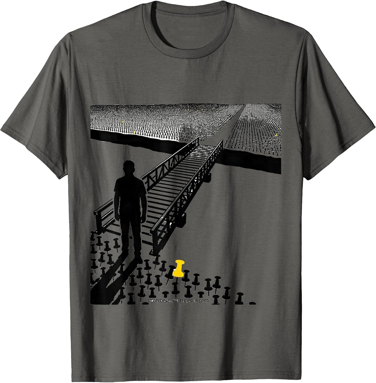 Posted Everywhere Still Para Funny Paraprofessional Support T-Shirt - Asphalt Grey