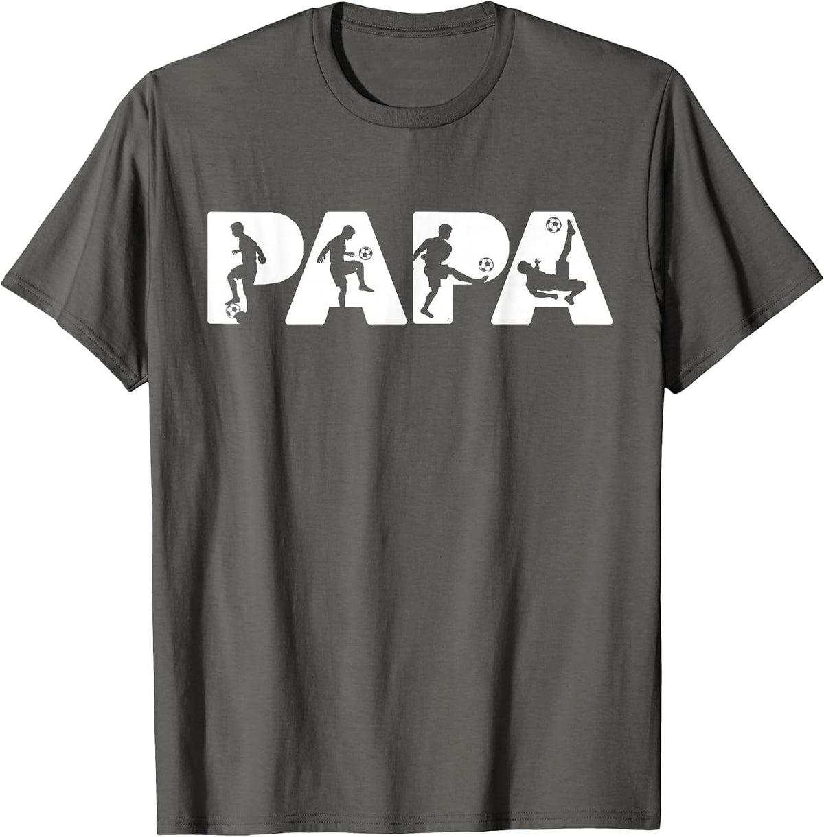 Football Dad T-Shirt Funny Dad Football Father T-Shirt - Asphalt Grey
