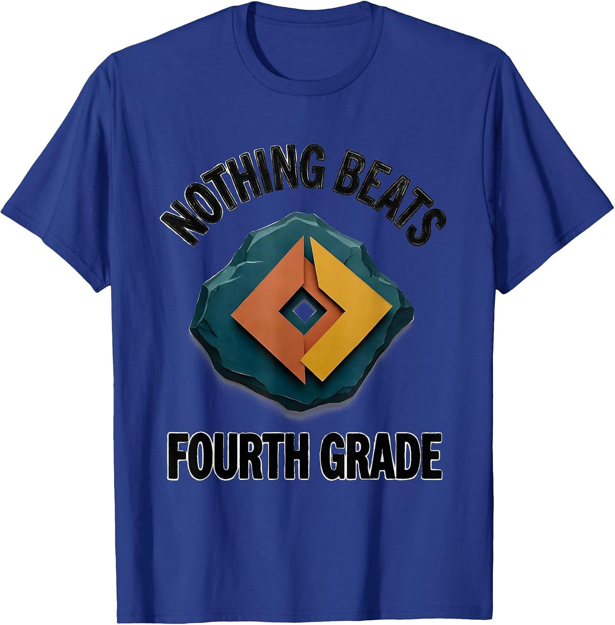 Men's Nothing Beats Fourth Grade Funny Fourth Grade Teacher Back T-Shirt - Royal Blue