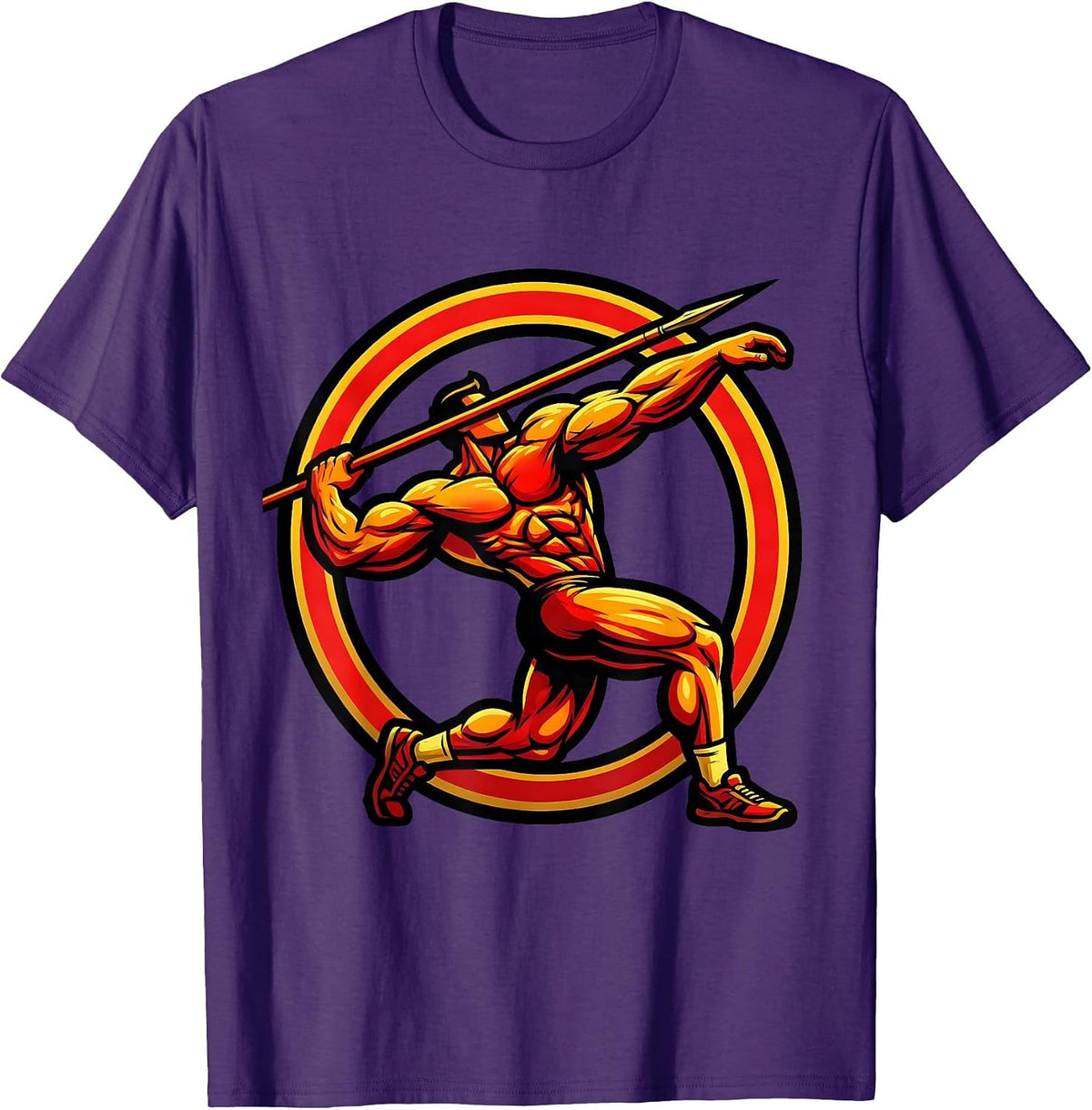 Men's Javelin Thrower Peak Release Athletic Graphic T-Shirt - Purple
