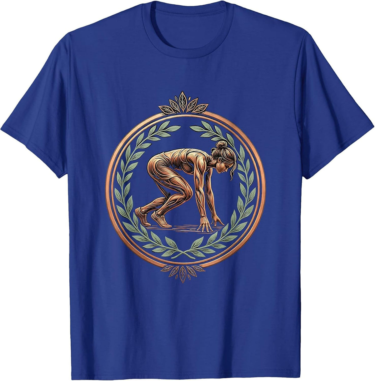 Men's Athlete at the Starting Block Graphic Tee T-Shirt - Royal Blue