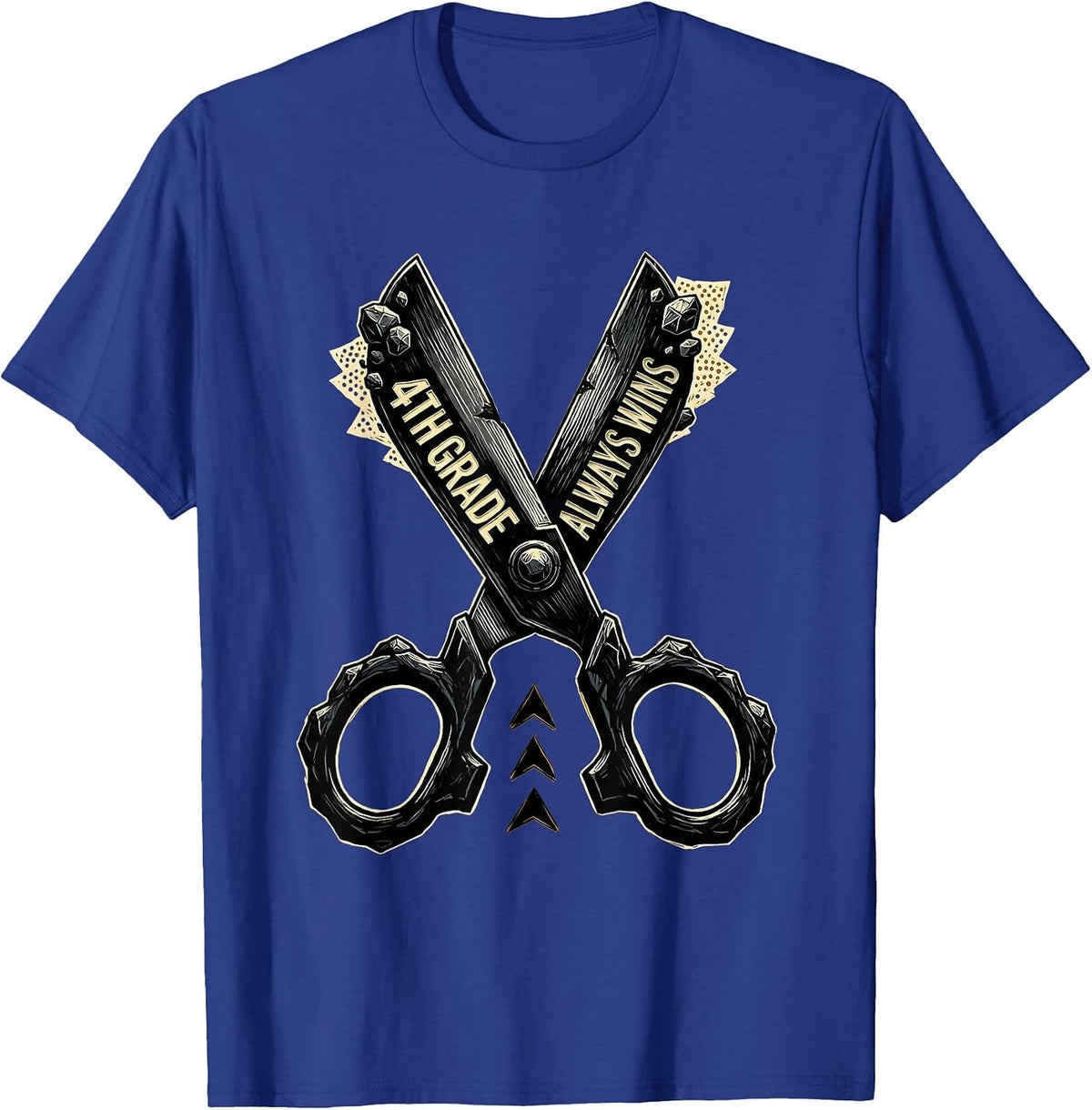 Men's 4th Grade Always Wins Funny Back To School Kids Teachers T-Shirt - Royal Blue
