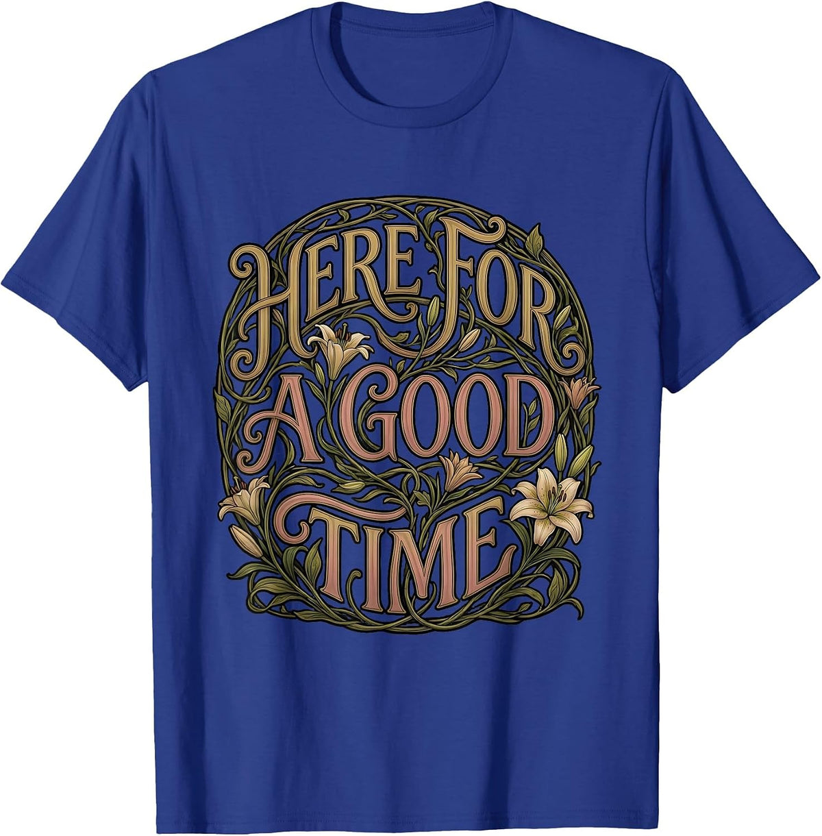 Men's Here For a Good Time Substitute Teacher Design T-Shirt - Royal Blue