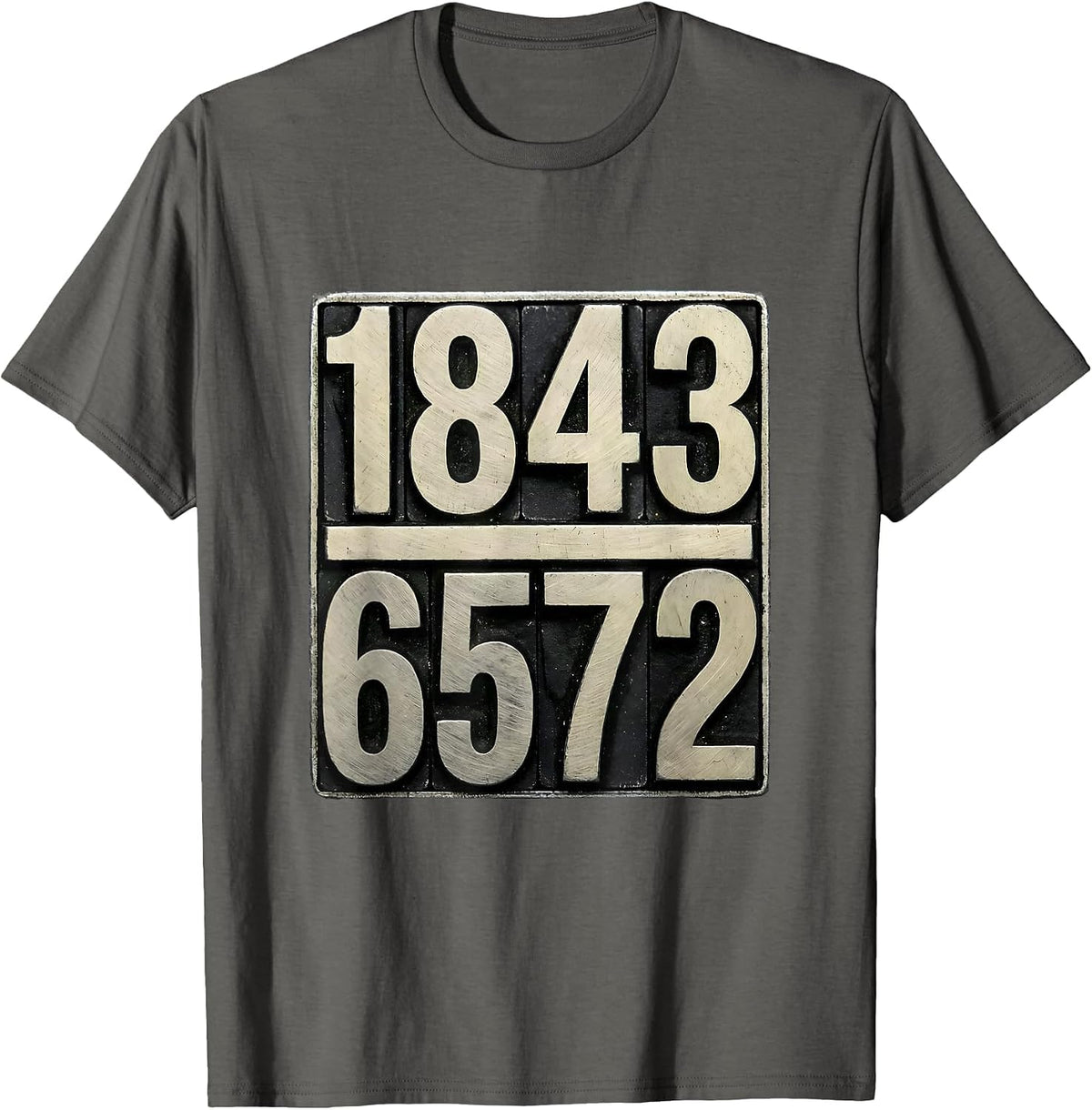 18436572 Firing Order Small Block Engine V8 Gearhead Humor T-Shirt - Asphalt Grey