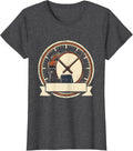 Women's Vintage Drum Badge Drummer Percussionist Gift T-Shirt - Dark Heather Grey