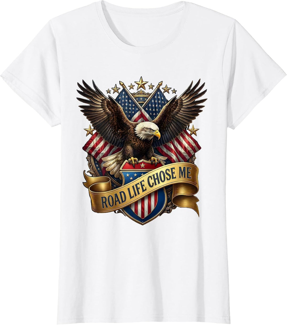 Road Life Chose Me Open Highway Graphic T-Shirt - White