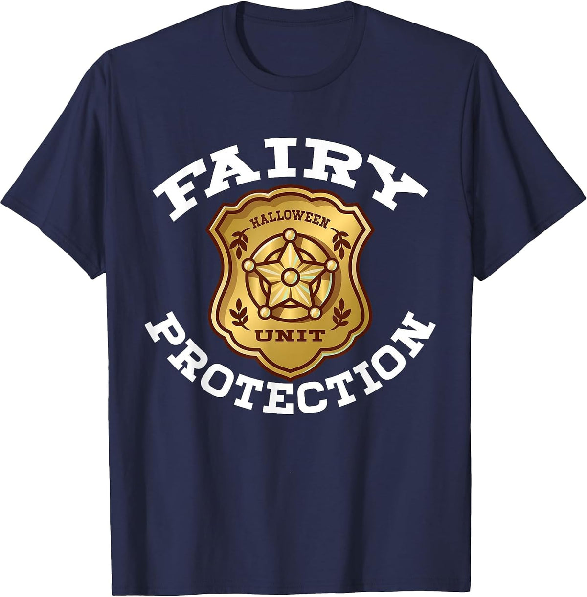 Halloween Adult Costume Fairy Protection T-Shirt - Navy Blue