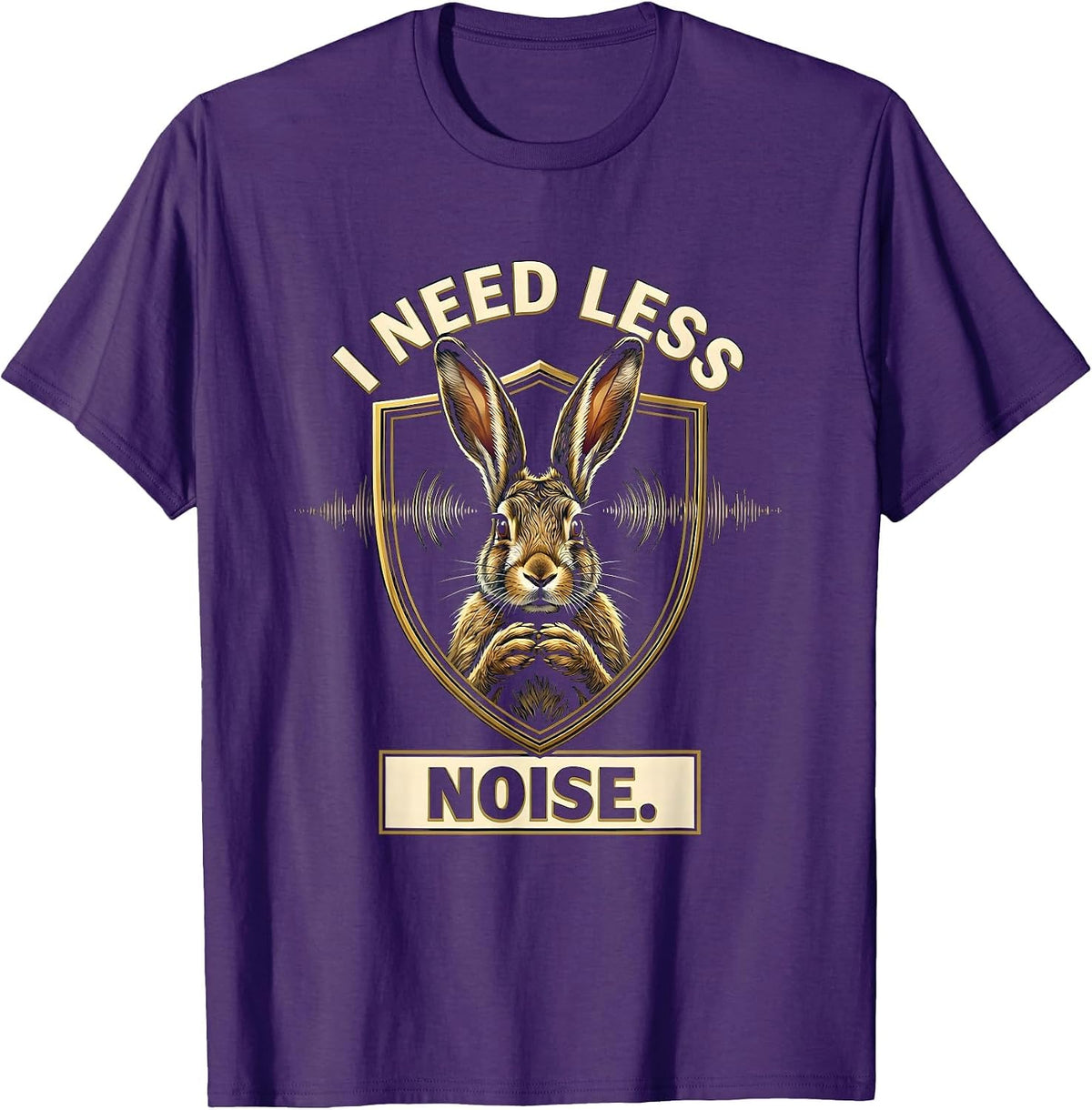 I Need Less Noise Neurodivergent Autism ADHD Awareness T-Shirt - Purple