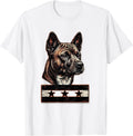 Men's Basenji Head Wood Type Patriotic Dog Dad T-Shirt - White