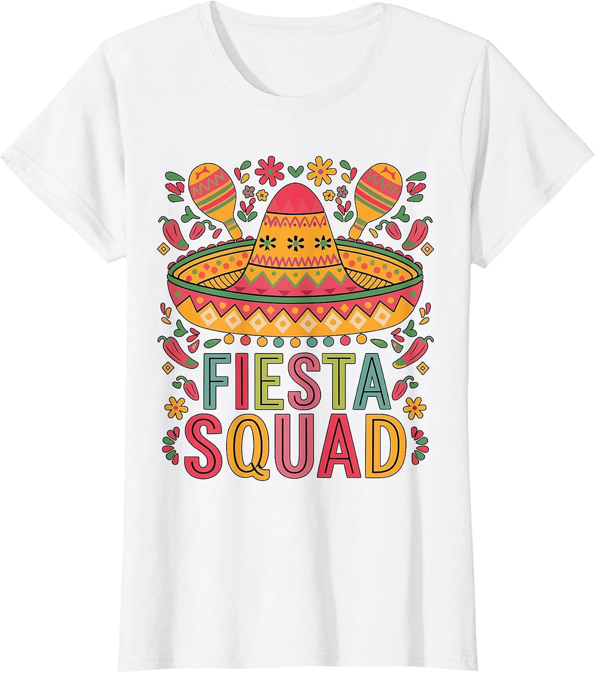 Fiesta Squad Lover Cinco de Mayo T-Shirt - White