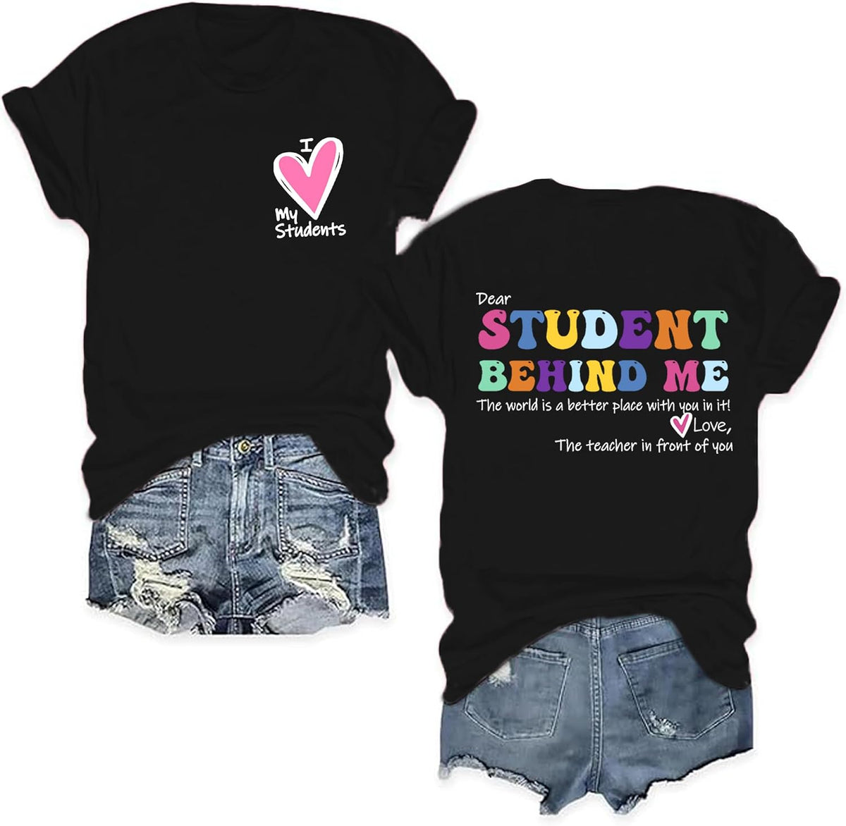 Womens Teacher Shirts Teaching T-Shirt Doing Teacher Stuff Tee Tops - Black