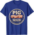 Pig Nature's Breakfast Ambassador Funny Bacon Lover Humor T-Shirt - Royal Blue