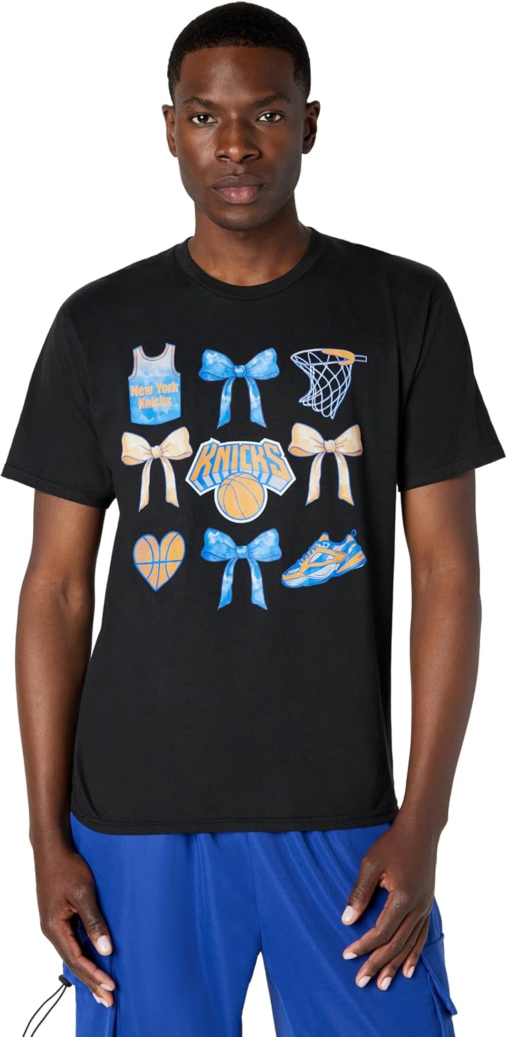 NBA New York Knicks Bow Grid T-Shirt - Royal Blue