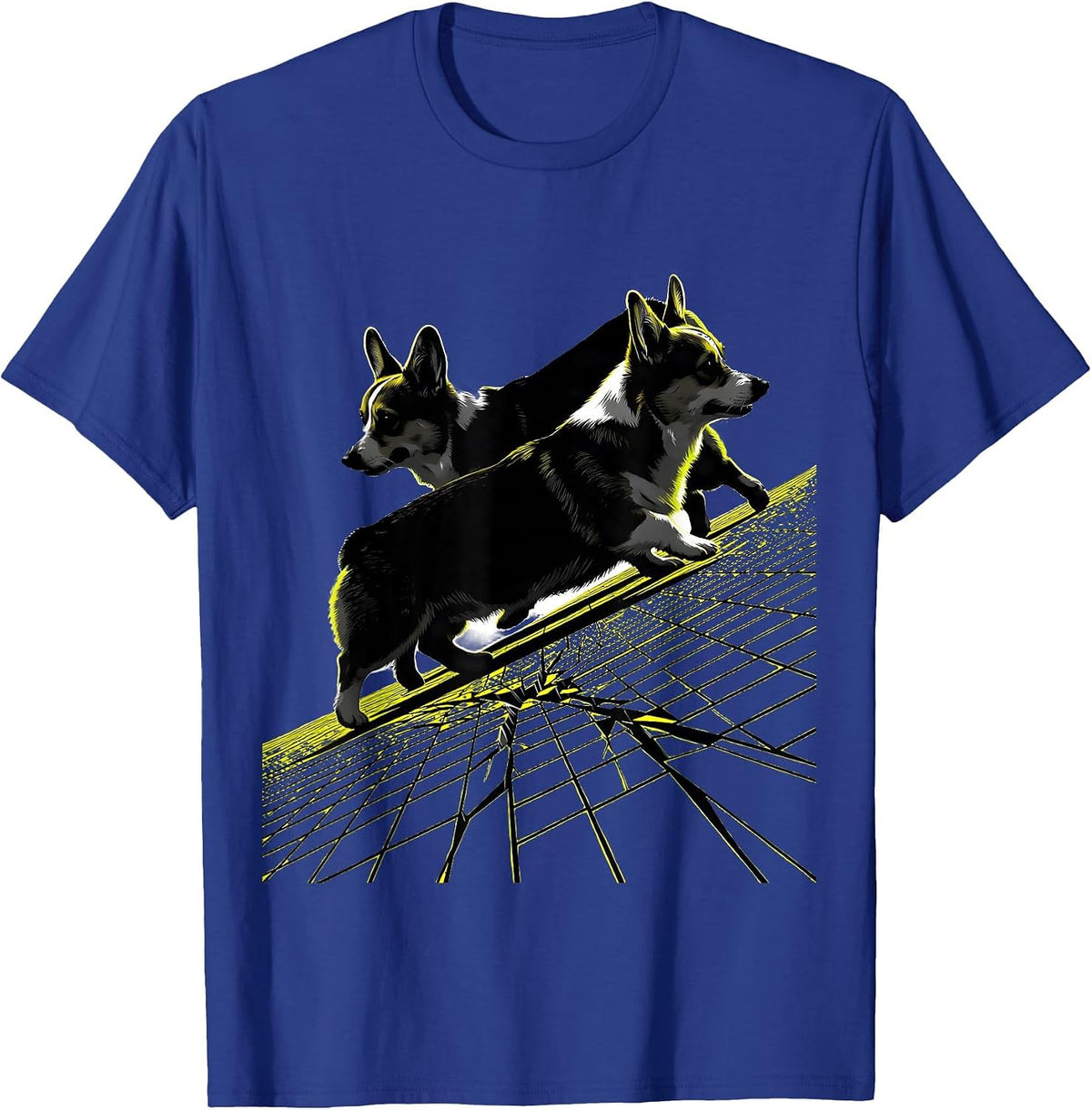 Corgi Frap Retro New Wave Corgi Lover Gift T-Shirt - Royal Blue