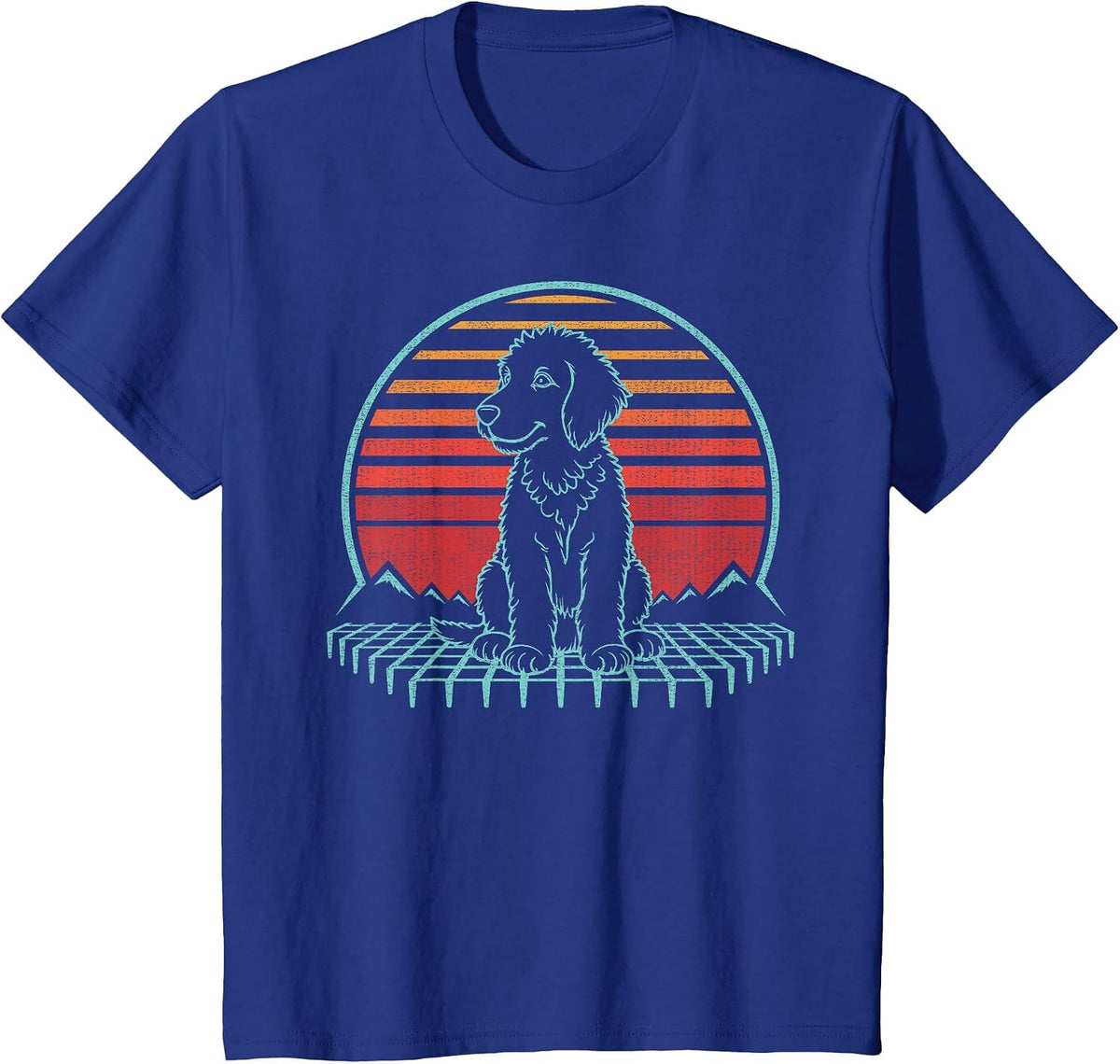 Goldendoodle Lover Dog Owner Retro Vintage 80s T-Shirt - Royal Blue