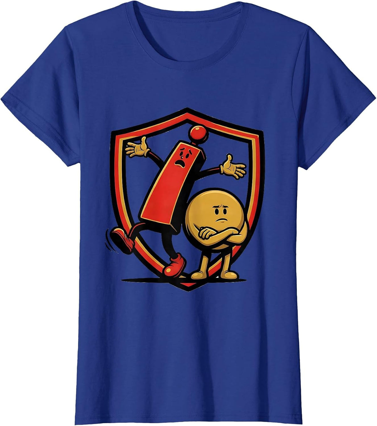 Women's Alarm Exclamation Mark Grammar Teacher Humor T-Shirt - Royal Blue