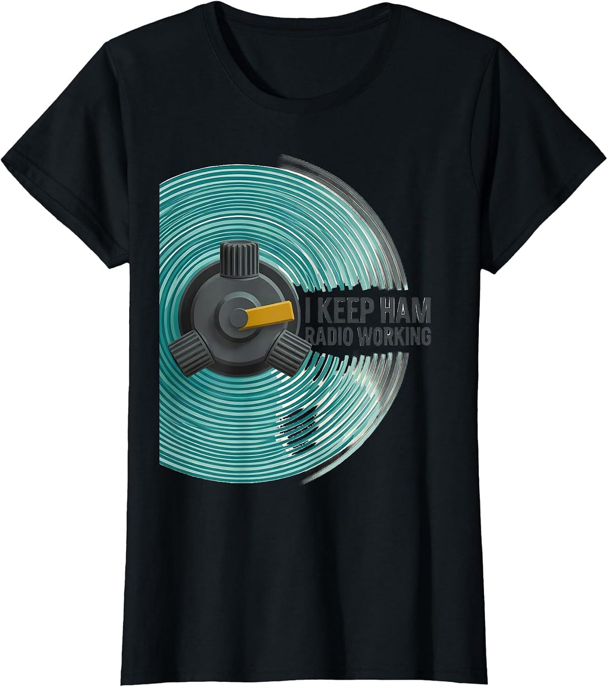 I Keep Ham Radio Working Midcentury Modern Ham Radio T-Shirt - Black