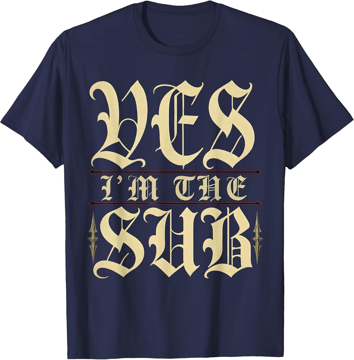 Yes I'm the Sub Substitute Teacher Design T-Shirt - Navy Blue