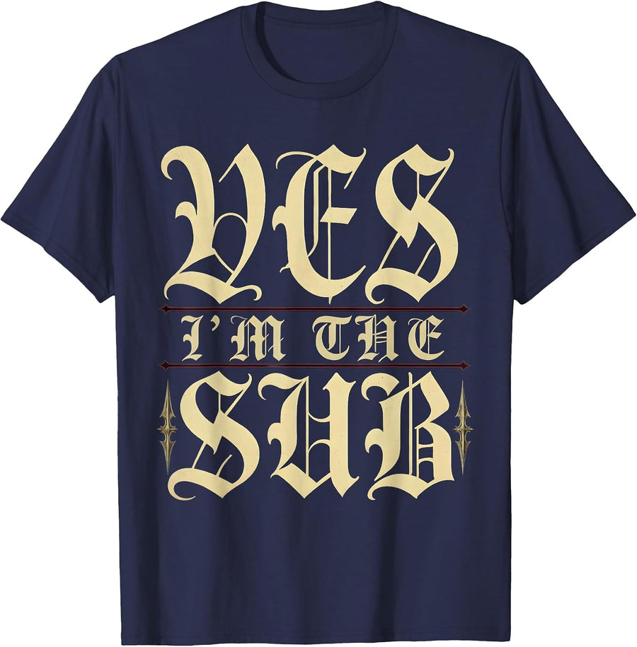 Yes I'm the Sub Substitute Teacher Design T-Shirt - Navy Blue