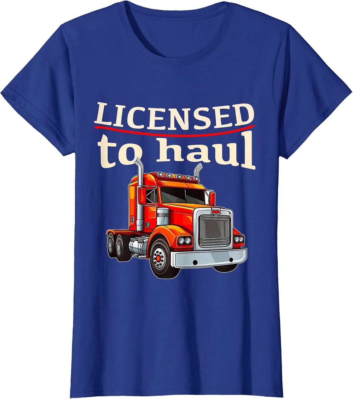 CDL Truck Driver for Men Trucker Driving Passed CDL Exam T-Shirt - Royal Blue