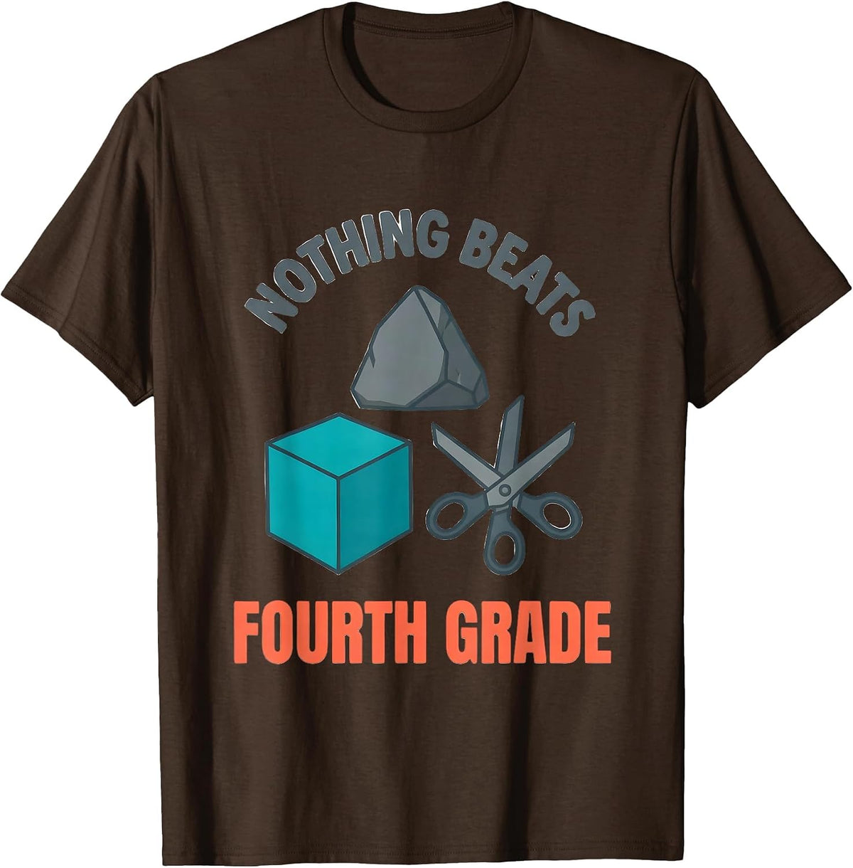 Nothing Beats Fourth Grade Funny Back To School Teacher T-Shirt - Brown
