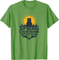 Spring Countdown Shadow Reader Groundhog Day T-Shirt - Grass Green