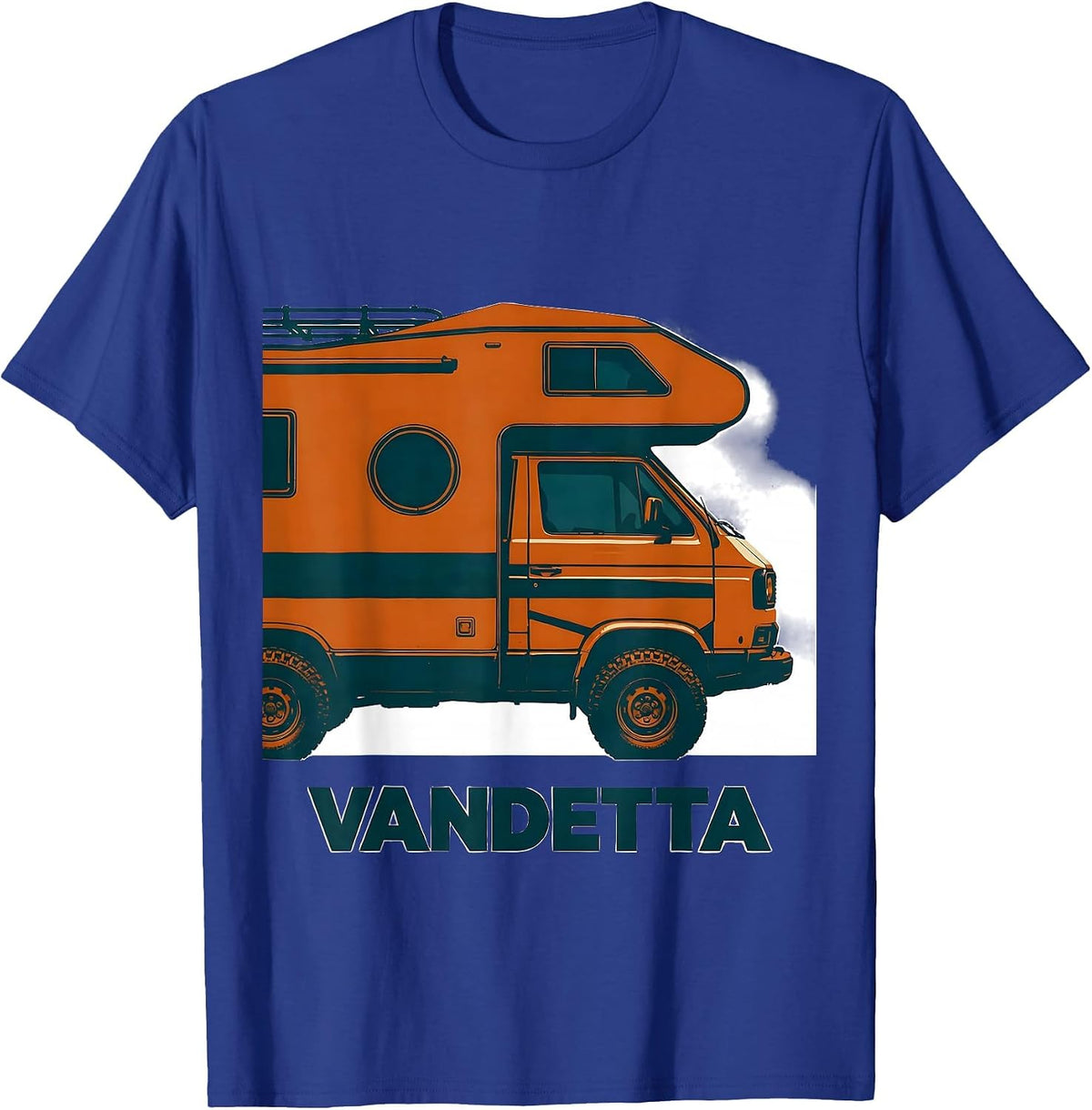 Vandetta Retro Van Life Camper Nomad Pride Vanlife T-Shirt - Royal Blue