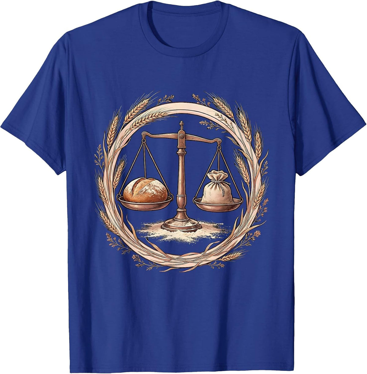 In My Sourdough Era Vintage Kitchen Scale Art T-Shirt - Royal Blue