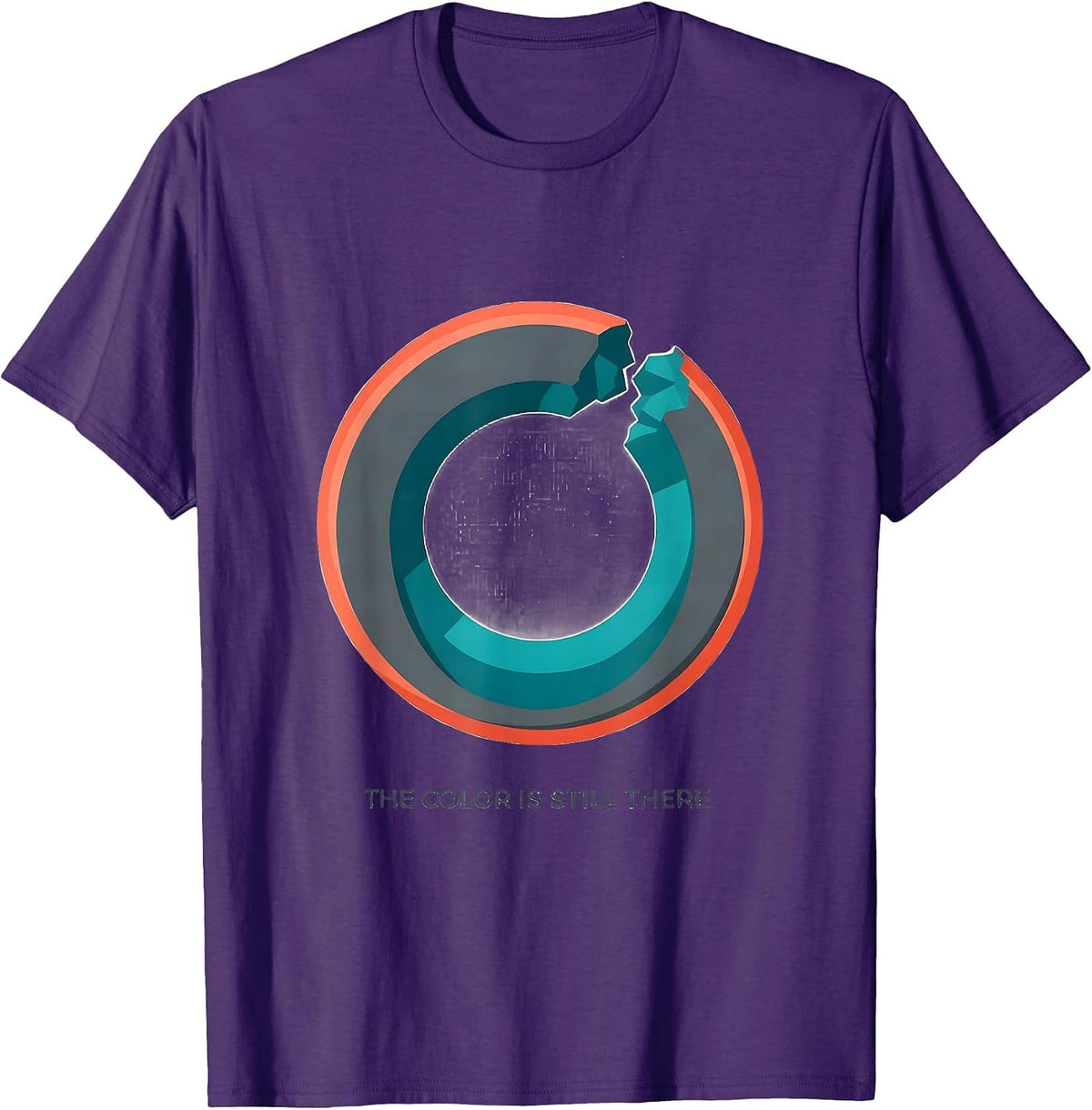 Men's The Color Is Still There Mental Health Awareness Support T-Shirt - Purple