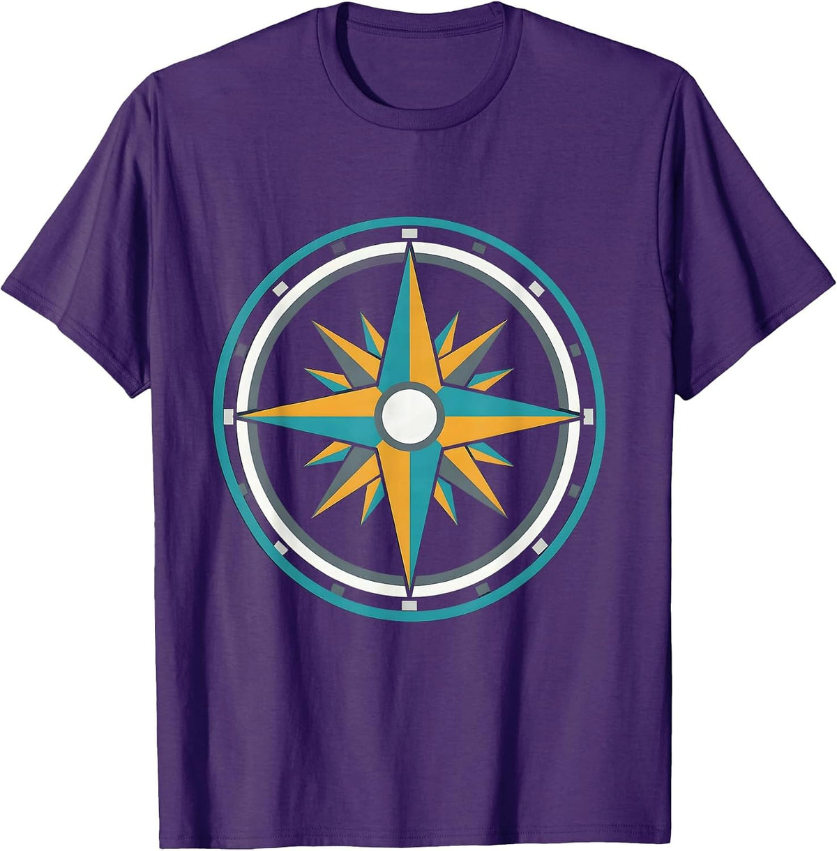 Paraprofessional Chalk Compass Rose Graphic T-Shirt - Purple