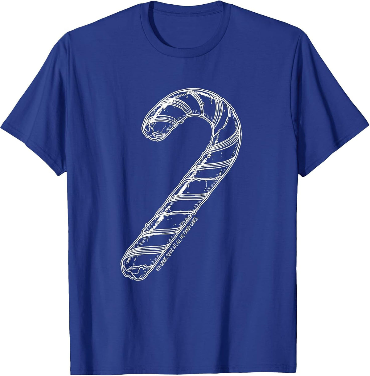 4th Grade Squad Ate All The Candy Canes Teacher Humor T-Shirt - Royal Blue