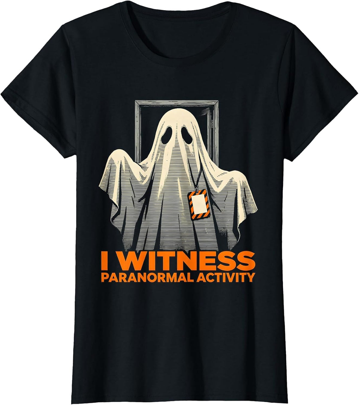 I Witness Para Normal Activity Funny Paraprofessional Ghost T-Shirt - Black