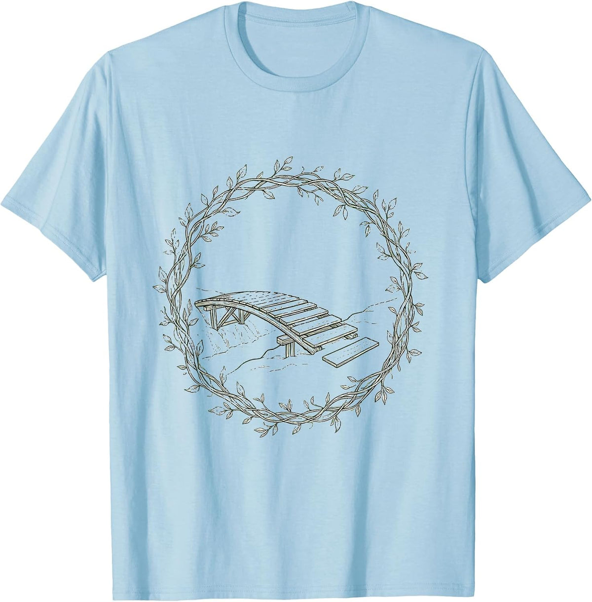 Men's Building Bridges Mental Health Awareness Graphic T-Shirt - Baby Blue