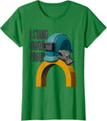 Women's I Stand Union Proud Midcentury Modern Labor Day Union Worker T-Shirt - Kelly Green