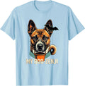 Men's My Boo-Zenji Funny Basenji Dog Halloween Costume Humor T-Shirt - Baby Blue