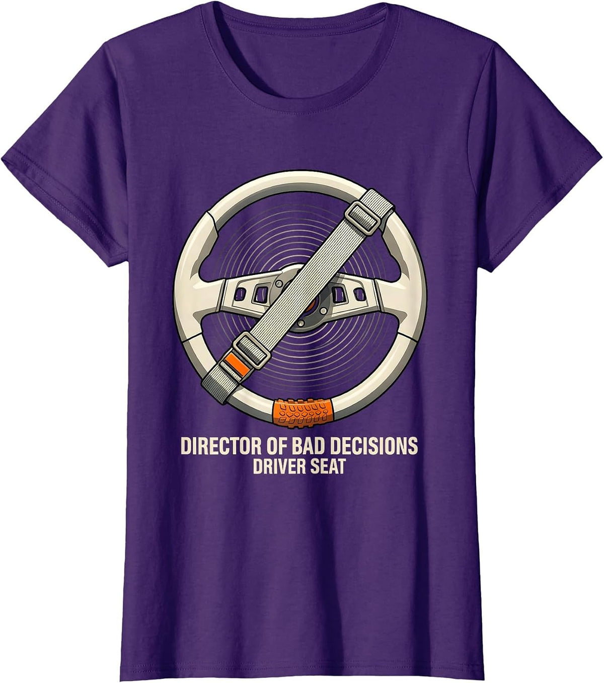 Women's Director Of Bad Decisions Driver Seat Funny UTV SXS Offroad T-Shirt - Purple